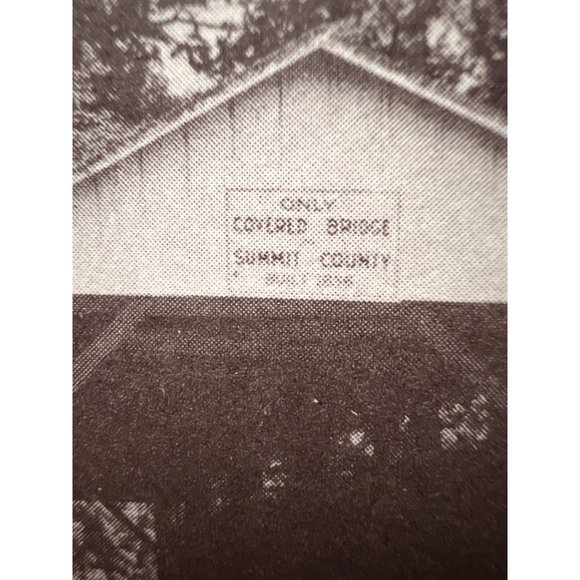 Covered Bridge Everett Ohio Summit County Postcards Black White Photo Vintage - Picture 3 of 5
